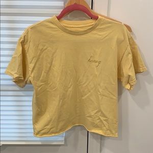 Yellow brandy melville “honey” t-shirt